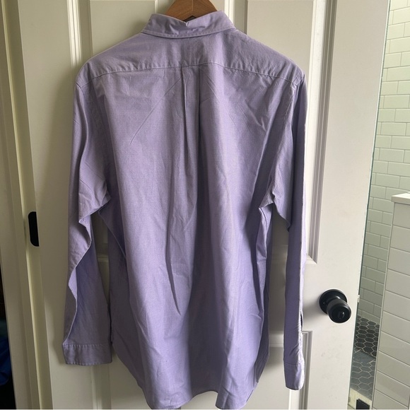EUC Polo Ralph Lauren Men's Purple gingham  Button-Down Shirt size 16 1/2 /42 - Picture 4 of 8